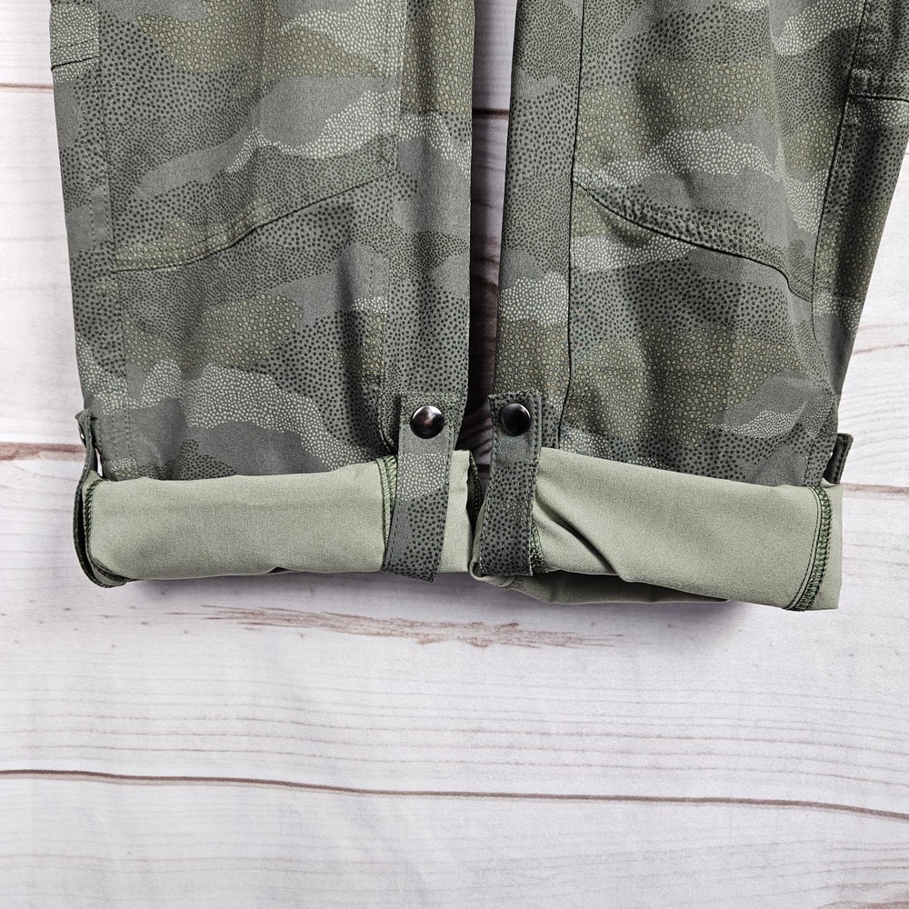 KUHL Splash Roll-Up Pants Womens 4 Reg Green Camo Dot Print Cargo Hiking Outdoor - Picture 7 of 14